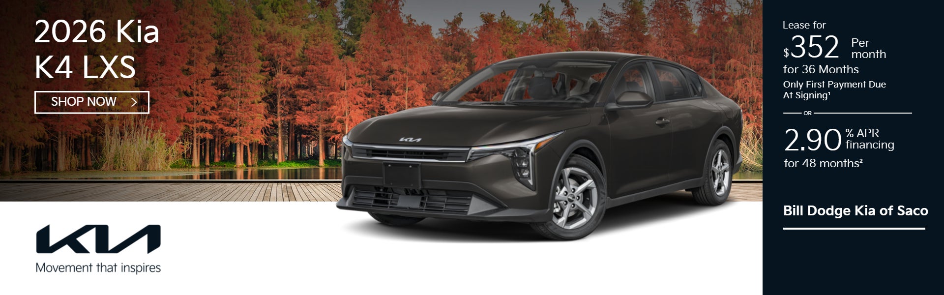 2026 Kia K4 LXS Special Offer
